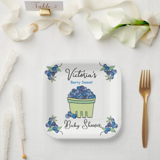 ベリースイートフルーツバスケットベビーシャワー ペーパープレート (ウェディング)