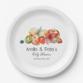 ベリースイートフルーツベビーシャワー ペーパープレート (正面)