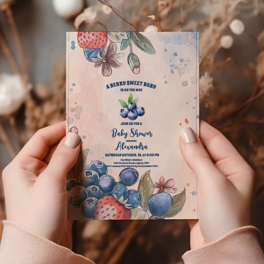 ベリースイートフルーツベビーシャワー 招待状