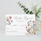 ベリースイートフローラ&ベリーバスケットベビーシャワー 出欠カード (スタンド正面)