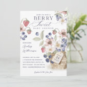 ベリースイートフローラ&ベリーバスケットベビーシャワー 招待状 (スタンド正面)