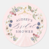 ベリースイートブライダルシャワードレスベリー&フラワーズ ラウンドシール (正面)