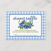 ベリースイートブルーベリーテーマおむつラッフル エンクロージャーカード (正面)