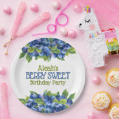ベリースイートブルーベリーテーマバースデーパーティー ペーパープレート (パーティー)