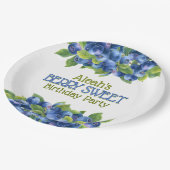 ベリースイートブルーベリーテーマバースデーパーティー ペーパープレート (アングル)