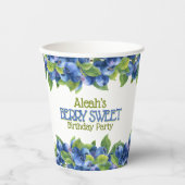 ベリースイートブルーベリーテーマバースデーパーティー 紙コップ (正面)