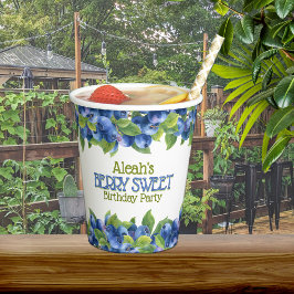 ベリースイートブルーベリーテーマバースデーパーティー 紙コップ