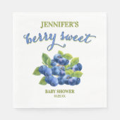 ベリースイートブルーベリーテーマベビーシャワー スタンダードランチョンナプキン (正面)