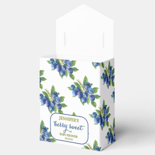 ベリースイートブルーベリーテーマベビーシャワー フェイバーボックス (オープン)