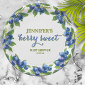 ベリースイートブルーベリーテーマベビーシャワー ペーパープレート