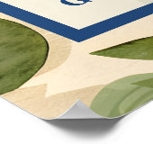 ベリースイートブルーベリーテーマベビーシャワー ポスター (角)