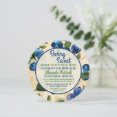 ベリースイートブルーベリーテーマベビーシャワー 招待状 (スタンド正面)