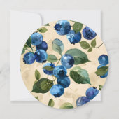 ベリースイートブルーベリーテーマベビーシャワー 招待状 (裏面)