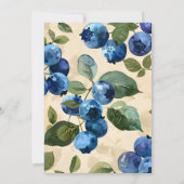 ベリースイートブルーベリーテーマベビーシャワー 招待状 (裏面)