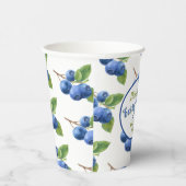 ベリースイートブルーベリーテーマベビーシャワー 紙コップ (右)
