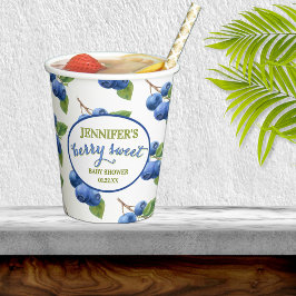 ベリースイートブルーベリーテーマベビーシャワー 紙コップ