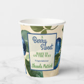 ベリースイートブルーベリーテーマベビーシャワー 紙コップ (裏面)