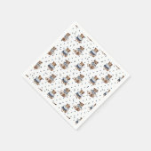 ベリースイートブルーベリーベア男の赤ちゃんシャワーナプキンス スタンダードカクテルナプキン (角)