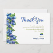 ベリースイートブルーベリーベビーシャワーありがとう サンキューカード (正面)