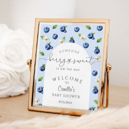 ベリースイートブルーベリーベビーシャワーウェルカム ポスター