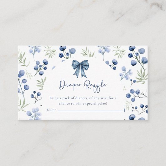 ベリースイートブルーベリーベビーシャワーエンクロージャカード エンクロージャーカード (正面)