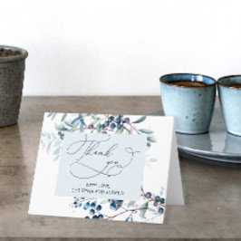 ベリースイートブルーベリーベビーシャワーサンキューカード サンキューカード