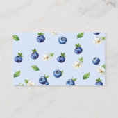 ベリースイートブルーベリーベビーシャワーベビー エンクロージャーカード (裏面)