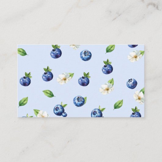 ベリースイートブルーベリーベビーシャワーベビー エンクロージャーカード (裏面)