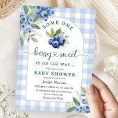 ベリースイートブルーベリーベビーシャワーボーイ 招待状