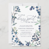 ベリースイートブルーベリーベビーシャワー招待状 招待状 (正面)