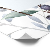 ベリースイートブルーベリーベビーシャワー歓迎ポスター ポスター (角)