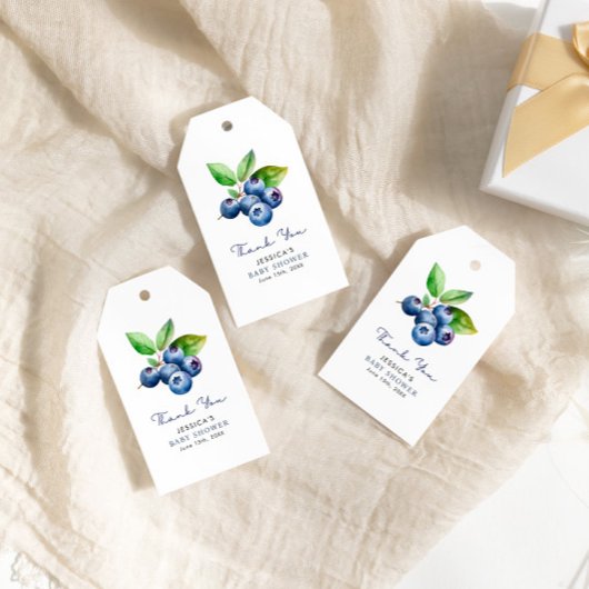 ベリースイートブルーベリーベビーシャワー ギフトタグ