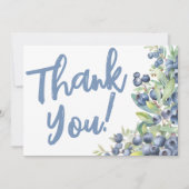 ベリースイートブルーベリーベビーシャワー サンキューカード (正面)