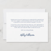 ベリースイートブルーベリーベビーシャワー サンキューカード (裏面)