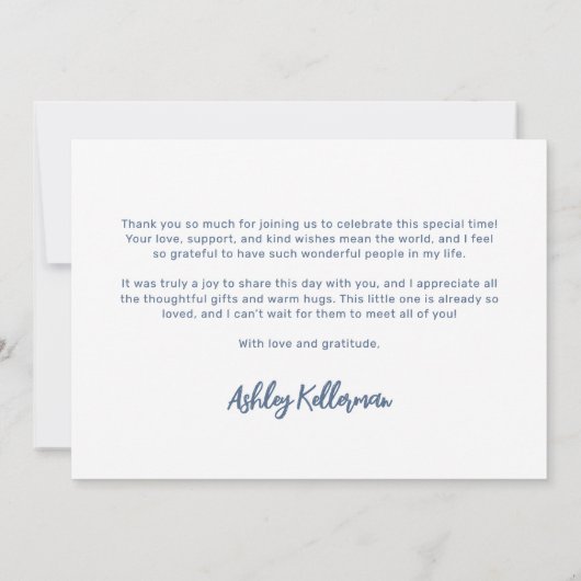 ベリースイートブルーベリーベビーシャワー サンキューカード (裏面)