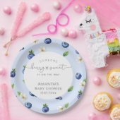 ベリースイートブルーベリーベビーシャワー ペーパープレート (パーティー)
