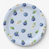 ベリースイートブルーベリーベビーシャワー ペーパープレート (正面)