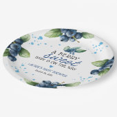 ベリースイートブルーベリーベビーシャワー ペーパープレート (アングル)