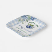 ベリースイートブルーベリーベビーシャワー ペーパープレート (傾斜あり)