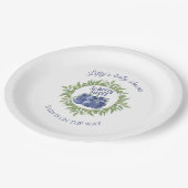 ベリースイートブルーベリーベビーシャワー ペーパープレート (アングル)