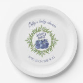 ベリースイートブルーベリーベビーシャワー ペーパープレート (正面)