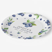 ベリースイートブルーベリーベビーシャワー ペーパープレート (アングル)