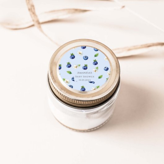 ベリースイートブルーベリーベビーシャワー ラウンドシール