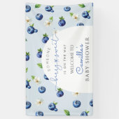 ベリースイートブルーベリーベビーシャワー 横断幕 (縦)