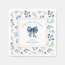 ベリースイートブルーベリーボウベイビーシャワー スタンダードカクテルナプキン