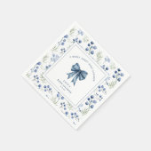 ベリースイートブルーベリーボウベイビーシャワー スタンダードカクテルナプキン (角)