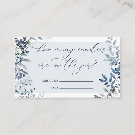 ベリースイートブルーベリー推測キャンディカードの数 エンクロージャーカード (正面)