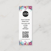 ベリースイートブルーベリー&フラワーブックマークカード スキニー名刺 (正面)