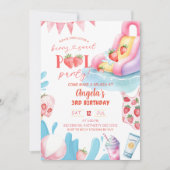 ベリースイートプールバースデーパーティー 招待状 (正面)