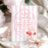 ベリースイートベビーお洒落ストロベリーベビーシャワー 招待状